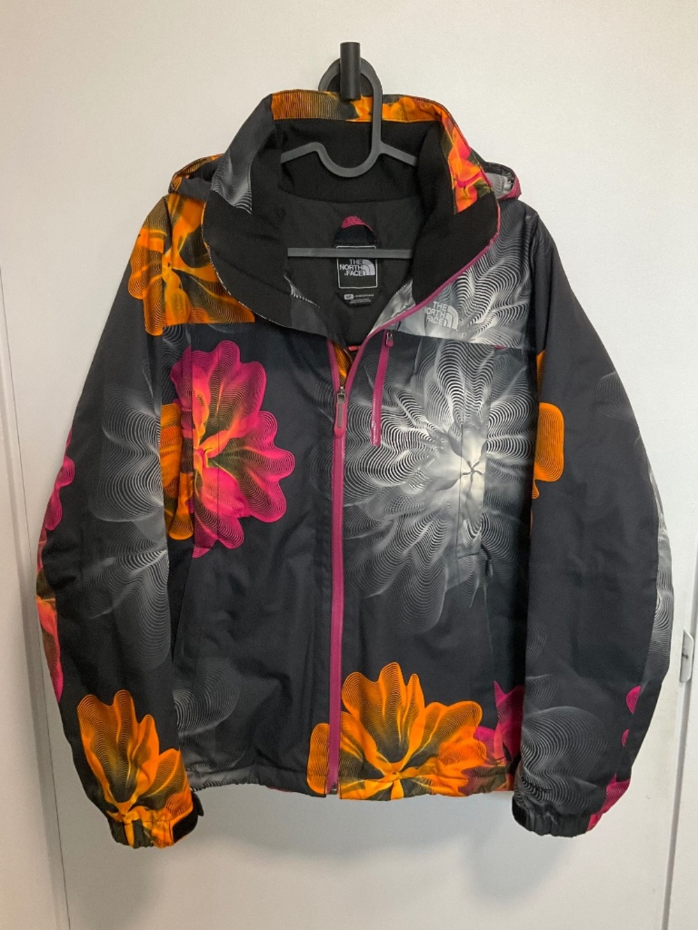 The North Face limited edition floral snow cougar ski jacket, size small